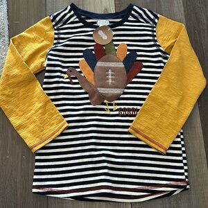 Mudpie Thanksgiving Turkey Football 4t 5t Shirt Boys